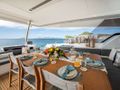 MY TY Fountaine Pajot Alegria 67 - aft deck dining area MY TY Fountaine Pajot Alegria 67 - aft deck dining area