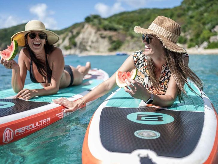 MY TY Fountaine Pajot Alegria 67 - paddle boarding MY TY Fountaine Pajot Alegria 67 - paddle boarding