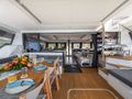MY TY Fountaine Pajot Alegria 67 - alfresco dining set up MY TY Fountaine Pajot Alegria 67 - alfresco dining set up