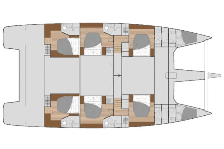 Layout for MY TY Fountaine Pajot Alegria 67 - layout