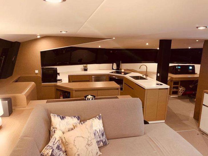 view of the saloon from aft deck
