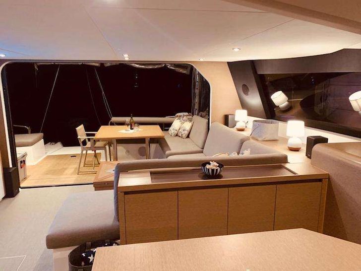 view of the aft deck from the saloon