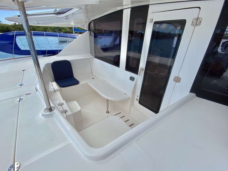 LETS PLAY TWO Leopard 44 Bow Relaxing Area LETS PLAY TWO Leopard 44 Bow Relaxing Area