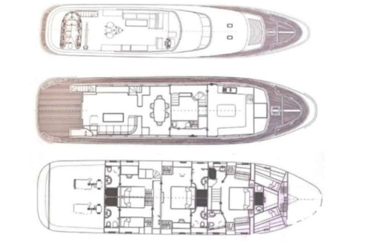 Layout for SHANGRA - Custom Line Navetta 87 ft, yacht layout