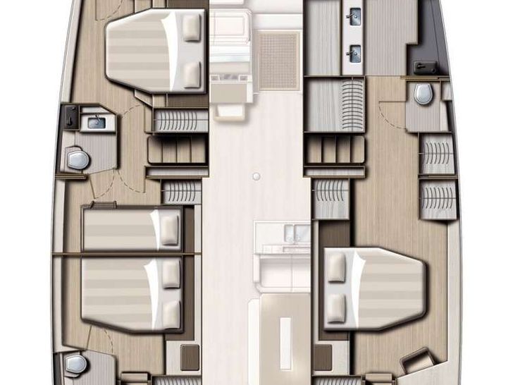 KITTIWAKE - Bali 4.8,catamaran yacht layout