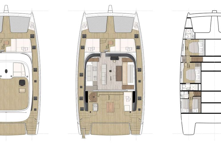Layout for CALMA Sunreef 60 - layout