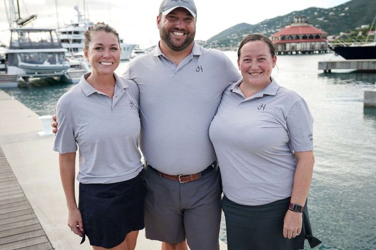 Crew member Ryan and Dani are an award winning duo, amassing a lifetime of experience and knowledge throughout their chartering career to date. These two possess a genuine ability to seamlessly mix fun with professionalism, leaving guests feeling welcome and well-acc