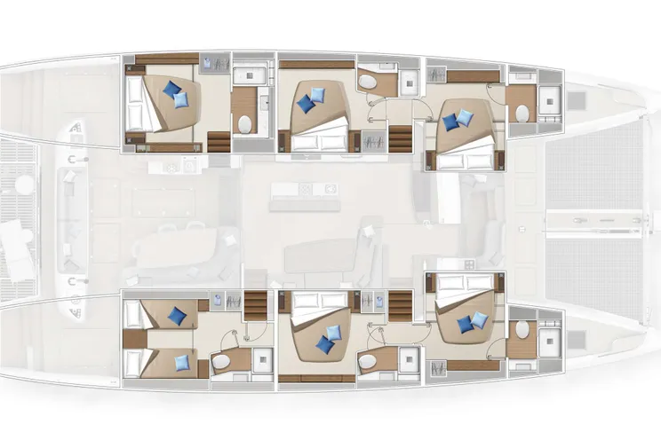 Layout for JUSTIFIED HORIZONS Lagoon 65 - layout