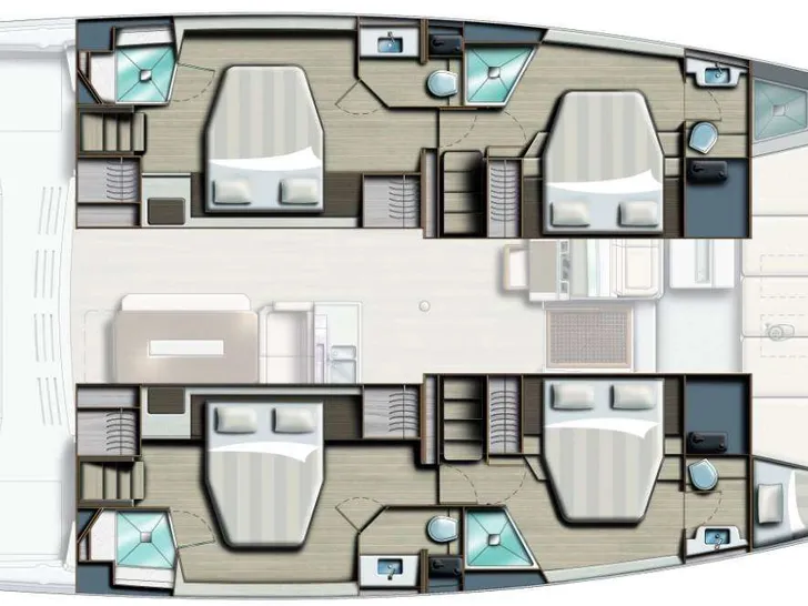 KORU - Bali 4.8,catamaran yacht layout