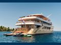 QUEEN ELEGANZA - Custom Motor Yacht 49 m,stern view with water toys
