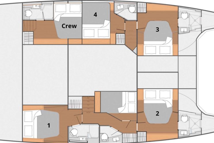 Layout for LIBRA 50 Fountaine Pajot Saba 50 - layout