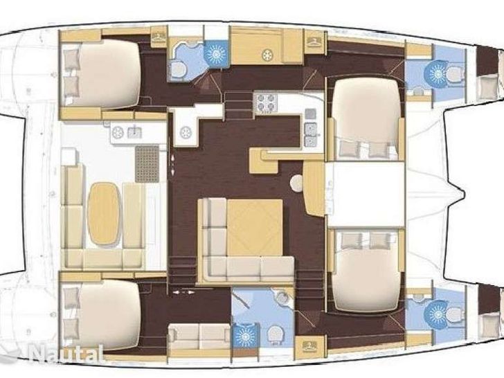 SAND STAR - Lagoon 50 - Interior Layout