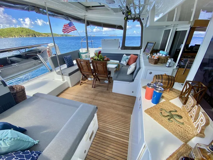 WHISKEY BUSINESS Lagoon 450 Aft Deck WHISKEY BUSINESS Lagoon 450 Aft Deck