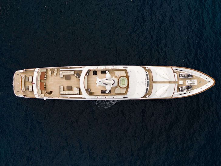 MIRAGE Feadship 53m - top aerial shot MIRAGE Feadship 53m - top aerial shot