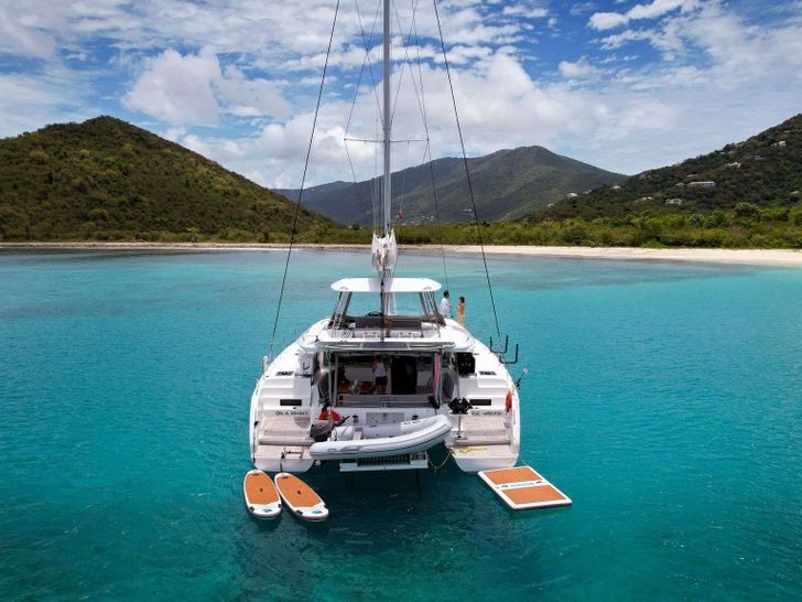 ON A WHIM III Lagoon 46 - aft shot anchored ON A WHIM III Lagoon 46 - aft shot anchored