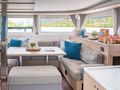 ON A WHIM III Lagoon 46 - saloon seating and dining area ON A WHIM III Lagoon 46 - saloon seating and dining area