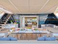 GENNY Sunreef 80 - aft deck formal dining GENNY Sunreef 80 - aft deck formal dining