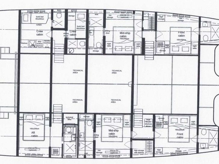 GENNY Sunreef 80 - catamaran yacht layout GENNY Sunreef 80 - catamaran yacht layout