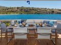 SHOOTING STAR - Cantieri di Pisa 102 - Main Aft Deck Dining SHOOTING STAR - Cantieri di Pisa 102 - Main Aft Deck Dining