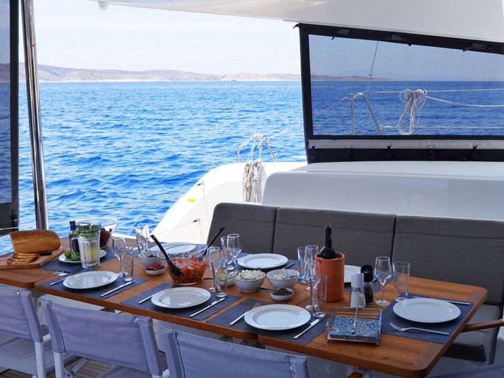 Al fresco dining aft deck