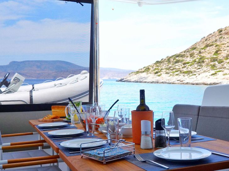 Al fresco dining aft deck