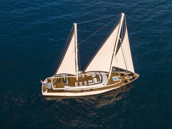 NAVILUX Motor Sailer 34m - aerial shot NAVILUX Motor Sailer 34m - aerial shot