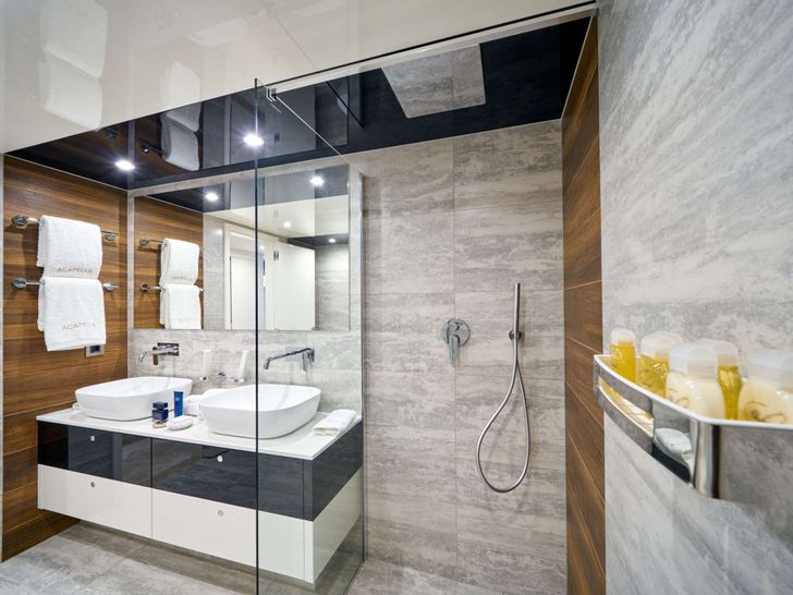 ACAPELLA Leda Motor Sailer 49m - mid master cabin bathroom ACAPELLA Leda Motor Sailer 49m - mid master cabin bathroom