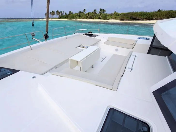 CRYSTAL DREAMS - Bali 5.4 - Foredeck lounge area CRYSTAL DREAMS - Bali 5.4 - Foredeck lounge area