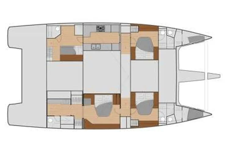 Layout for Fountaine Pajot Samana 59 - yacht layout