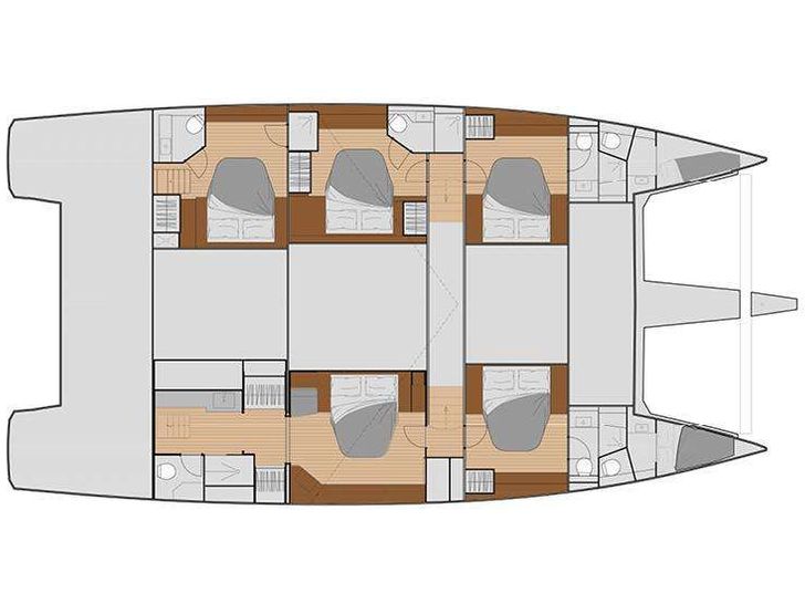 ASTORIA Fountaine Pajot Samana 59 - catamaran yacht layout ASTORIA Fountaine Pajot Samana 59 - catamaran yacht layout