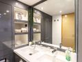 TRUE STORY Fountaine Pajot Victoria 67 - master cabin bathroom TRUE STORY Fountaine Pajot Victoria 67 - master cabin bathroom