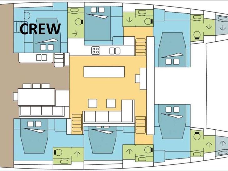 THE PURSUIT - Lagoon 620,catamaran yacht layout THE PURSUIT - Lagoon 620,catamaran yacht layout