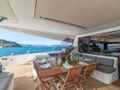 COLIBRI Fountaine Pajot Alegria 67 - aft deck dining area COLIBRI Fountaine Pajot Alegria 67 - aft deck dining area