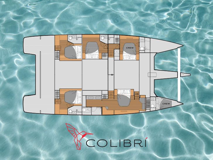 COLIBRI Fountaine Pajot Alegria 67 - layout COLIBRI Fountaine Pajot Alegria 67 - layout