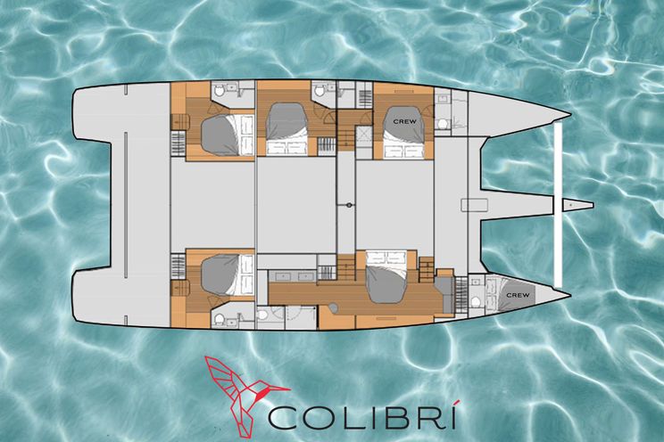 Layout for COLIBRI Fountaine Pajot Alegria 67 - layout