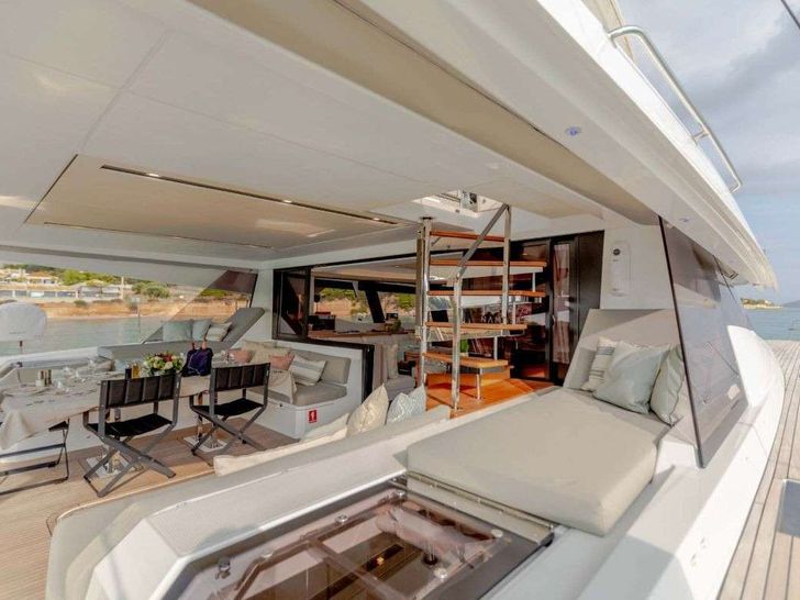 ALLURE Fountaine Pajot Samana 59 - aft deck ALLURE Fountaine Pajot Samana 59 - aft deck