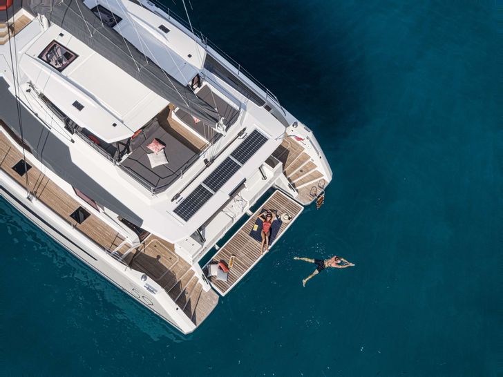 ALLURE Fountaine Pajot 59 - aft shot ALLURE Fountaine Pajot 59 - aft shot