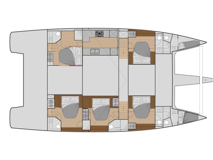 ALLURE Fountaine Pajot 59 - catamaran yacht layout ALLURE Fountaine Pajot 59 - catamaran yacht layout