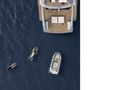 ALMAX - San Lorenzo SP110,top aerial view of stern with water toys
