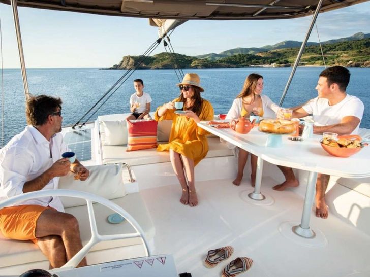 Flybridge lounge area