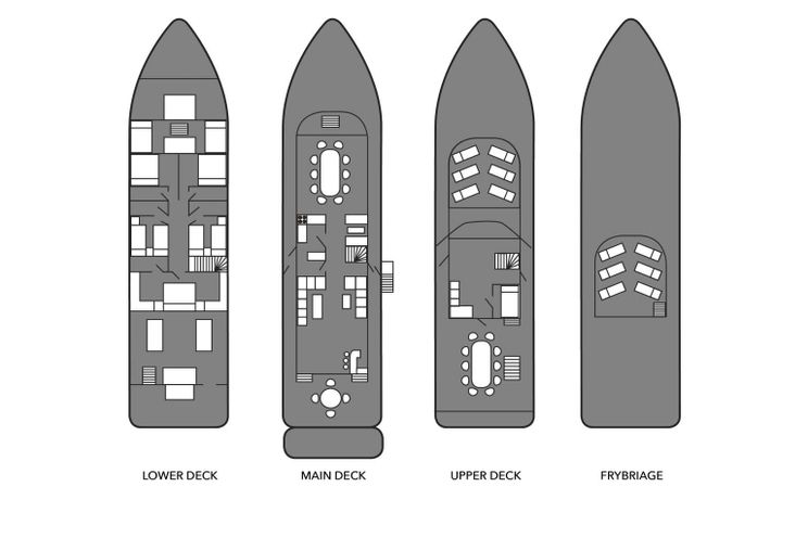 Layout for WIDE LIBERTY - yacht layout