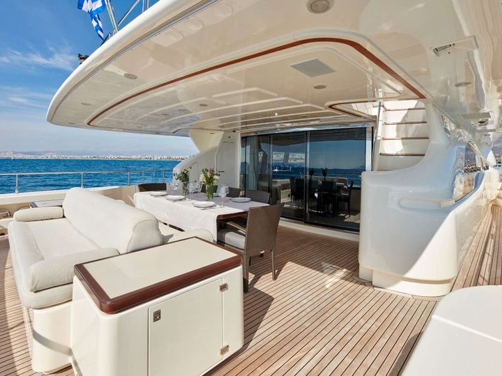 SEVEN S Ferretti Yacht Aft Deck