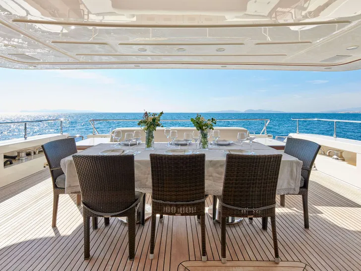 SEVEN S Ferretti Yacht Alfresco Dining SEVEN S Ferretti Yacht Alfresco Dining