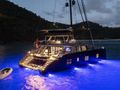 RELENTLESS II 80 Sunreef 80 - aft shot at night RELENTLESS II 80 Sunreef 80 - aft shot at night