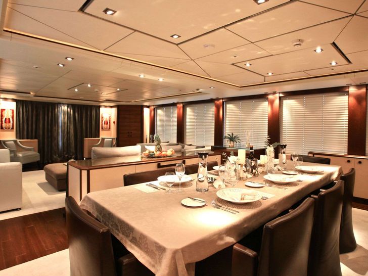 ALALYA ISA 47m Luxury Crewed Motor Yacht Dining