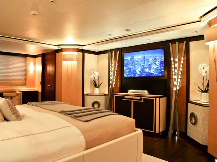 ALALYA ISA 47m Luxury Crewed Motor Yacht Master Cabin