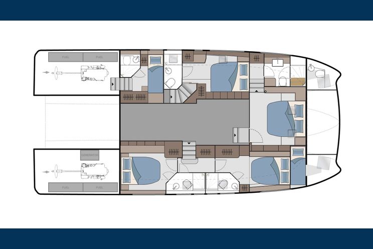 Layout for TIAMO - yacht layout