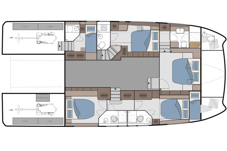 Layout for TIAMO - yacht layout