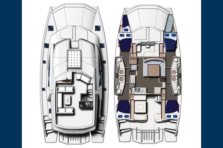 Layout for JAMSAM - Leopard 51, catamaran yacht layout