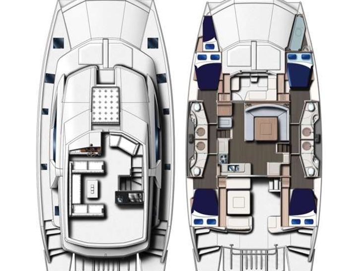 JAMSAM - Leopard 51,catamaran yacht layout